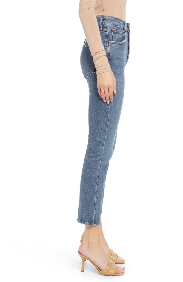 AGOLDE Riley High Waist Ankle Straight Leg Jeans, Alternate, color,