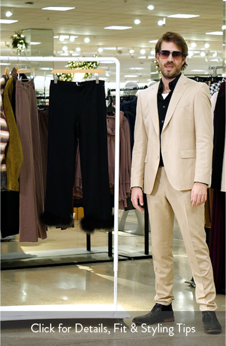 Feather Hem Capri Pants, sales video thumbnail