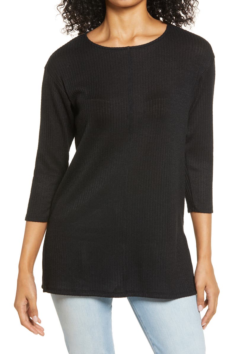 Bobeau Ribbed Tunic, Main, color,