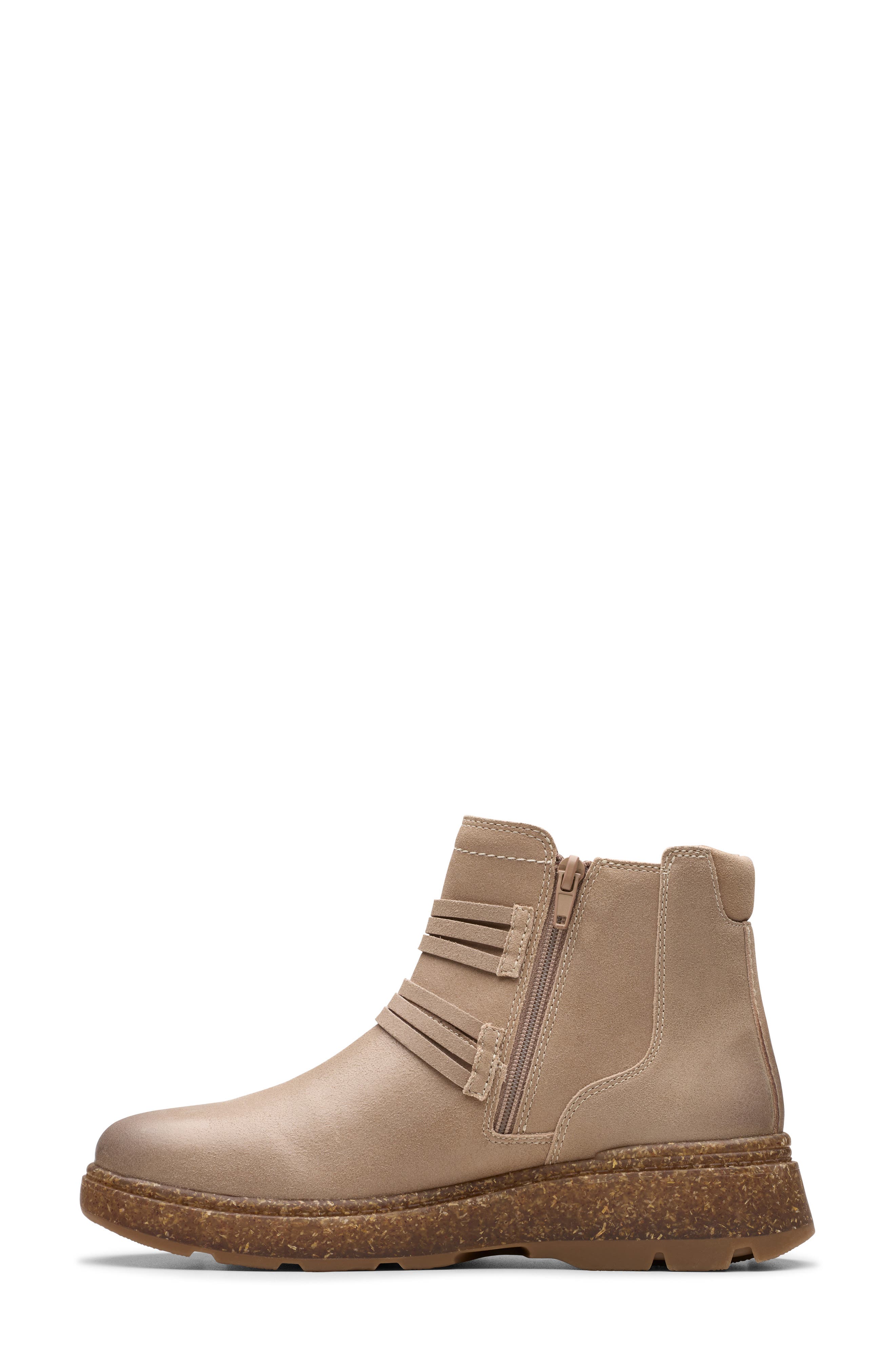 Clarks<sup>®</sup> Noralyn Strap Boot, Alternate, color, Light Taupe Suede