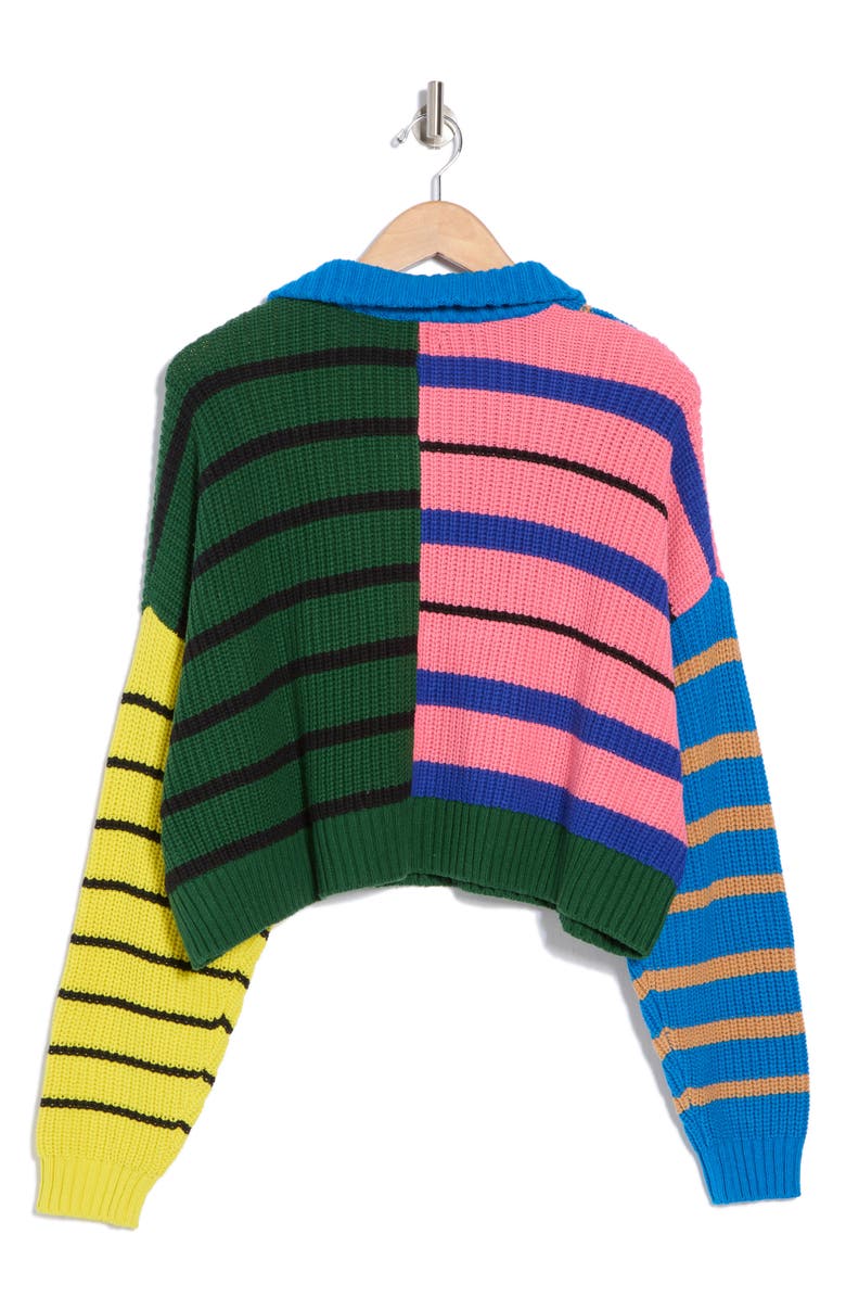 STAUD Hampton Half Zip Crop Sweater, Alternate, color,