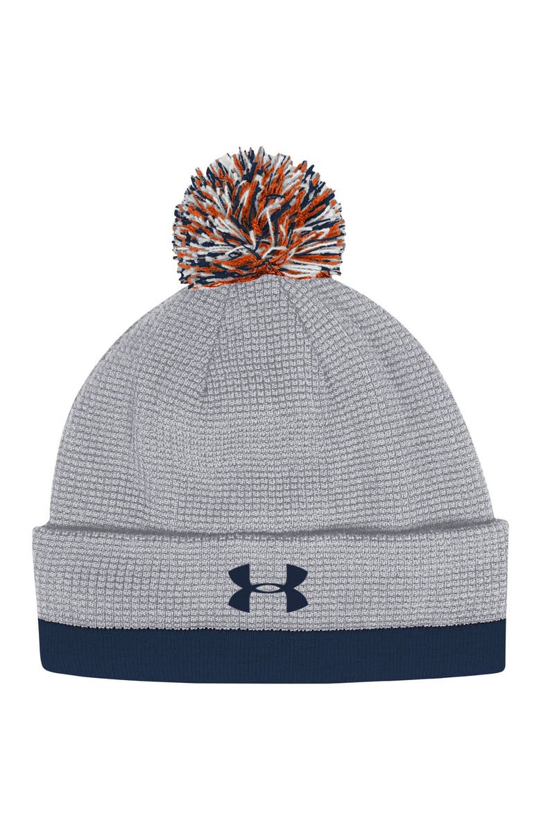 Under Armour Men's Under Armour  Gray Auburn Tigers 2023 Sideline Performance Cuffed Knit Hat with Pom, Alternate, color, Gray