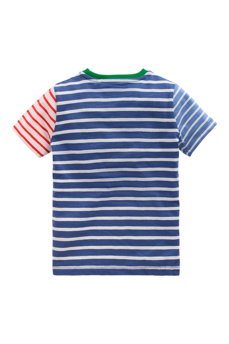 Kids' Stripe Cotton T-Shirt, Alternate, color, HOTCH SLEEVE