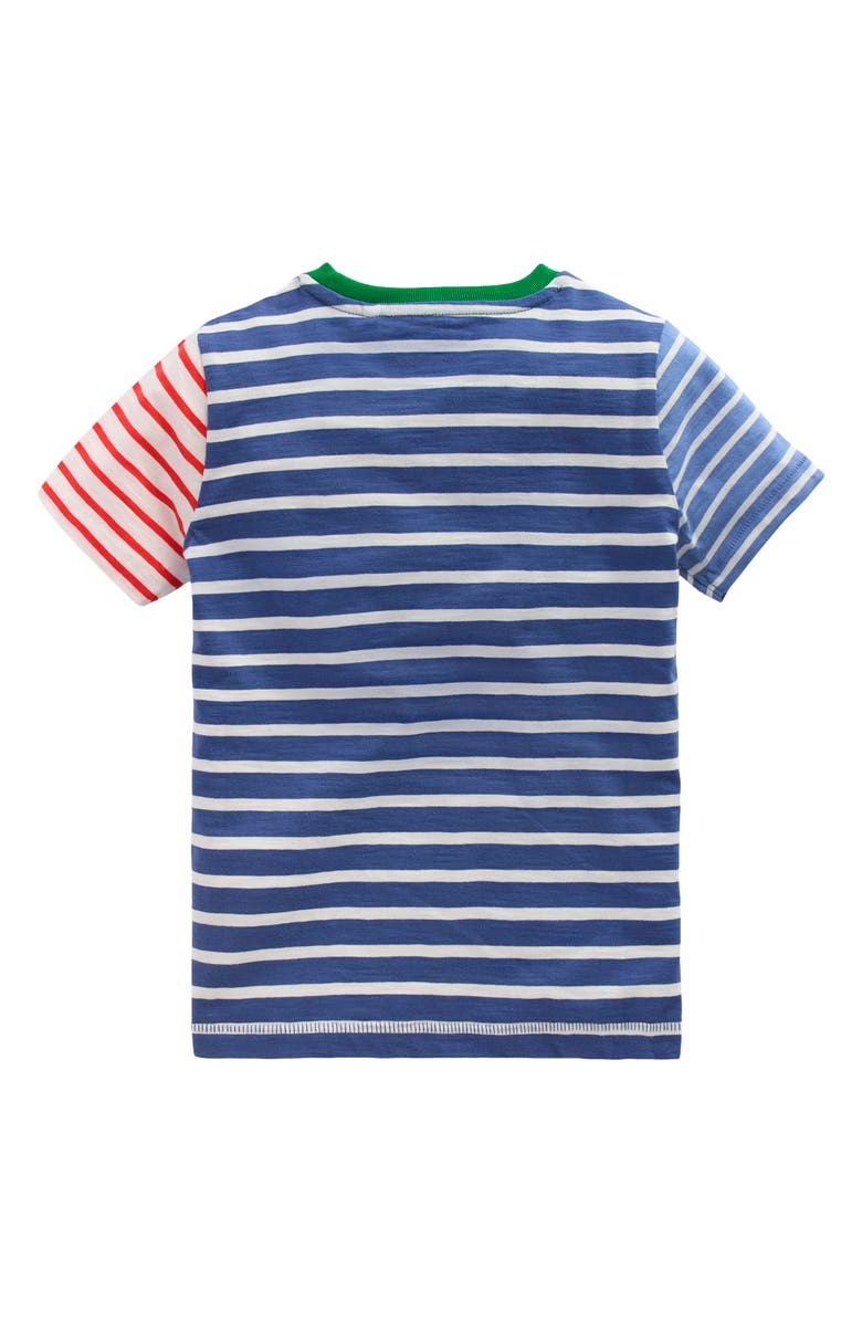 Mini Boden Kids' Stripe Cotton T-Shirt, Alternate, color, Hotch Sleeve