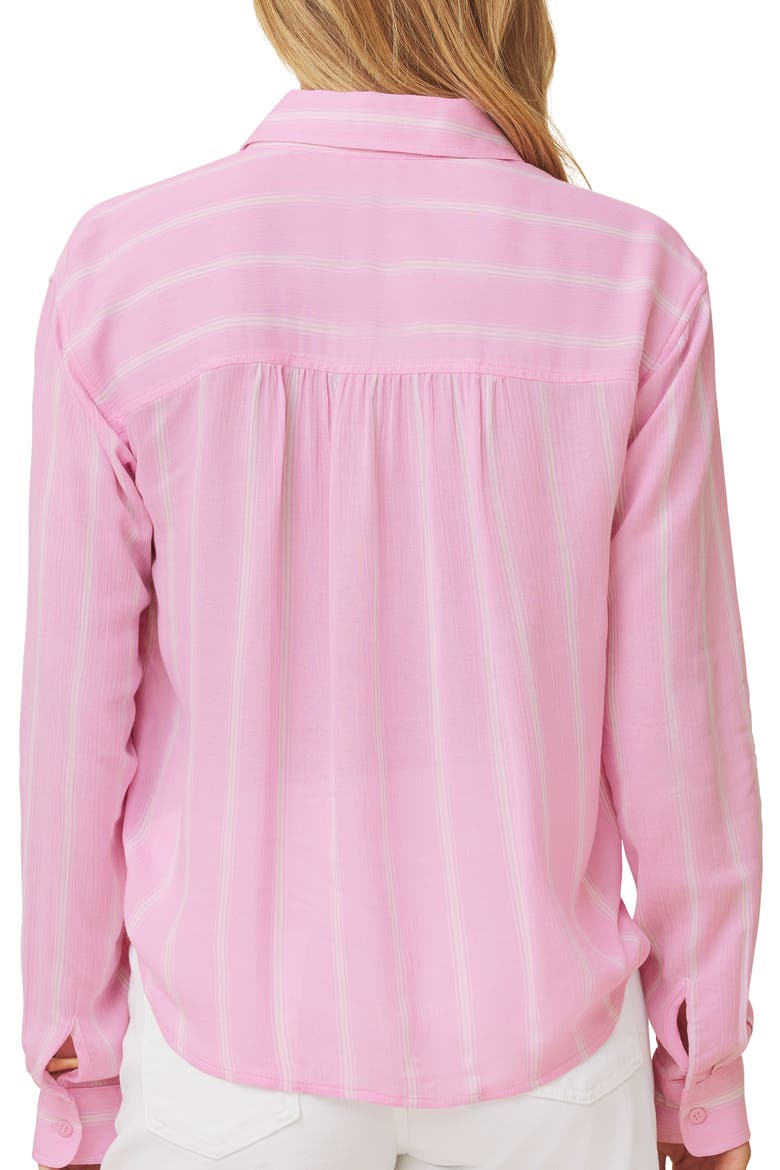 Jaylei Stripe Modal Button-Up Top, Alternate, color, BLUSH PINK/ MULTI