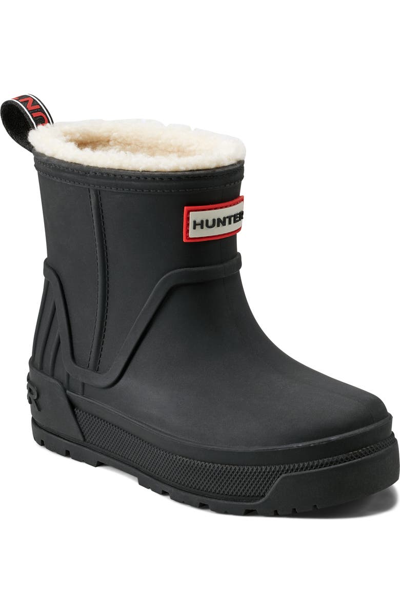 Hunter Kids' Hunger Gracey Insulated Waterproof Rain Boot, Main, color, Black