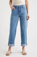 Wit & Wisdom High Waist Cuffed Boyfriend Jeans