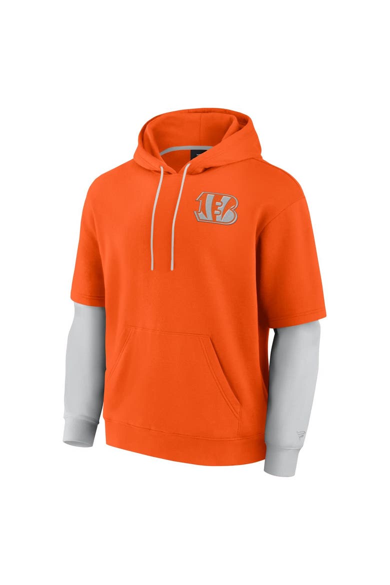 Unisex Fanatics  Orange Cincinnati Bengals Sleek Elements Pullover Hoodie, Alternate, color, Orange