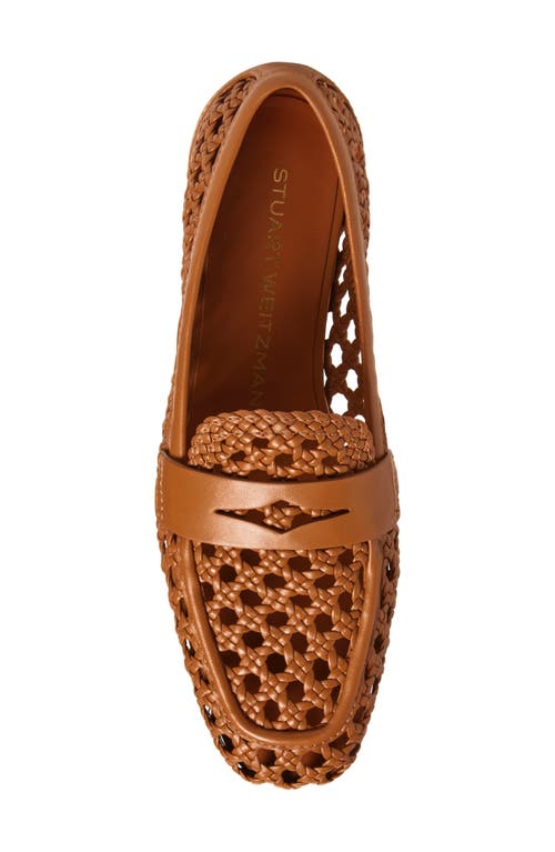 Stuart Weitzman Thea Loafer - Brown In Hazel Woven