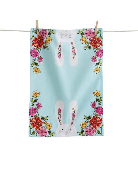 In Bloom Bunny Dishtowel Multi Cotton Spring