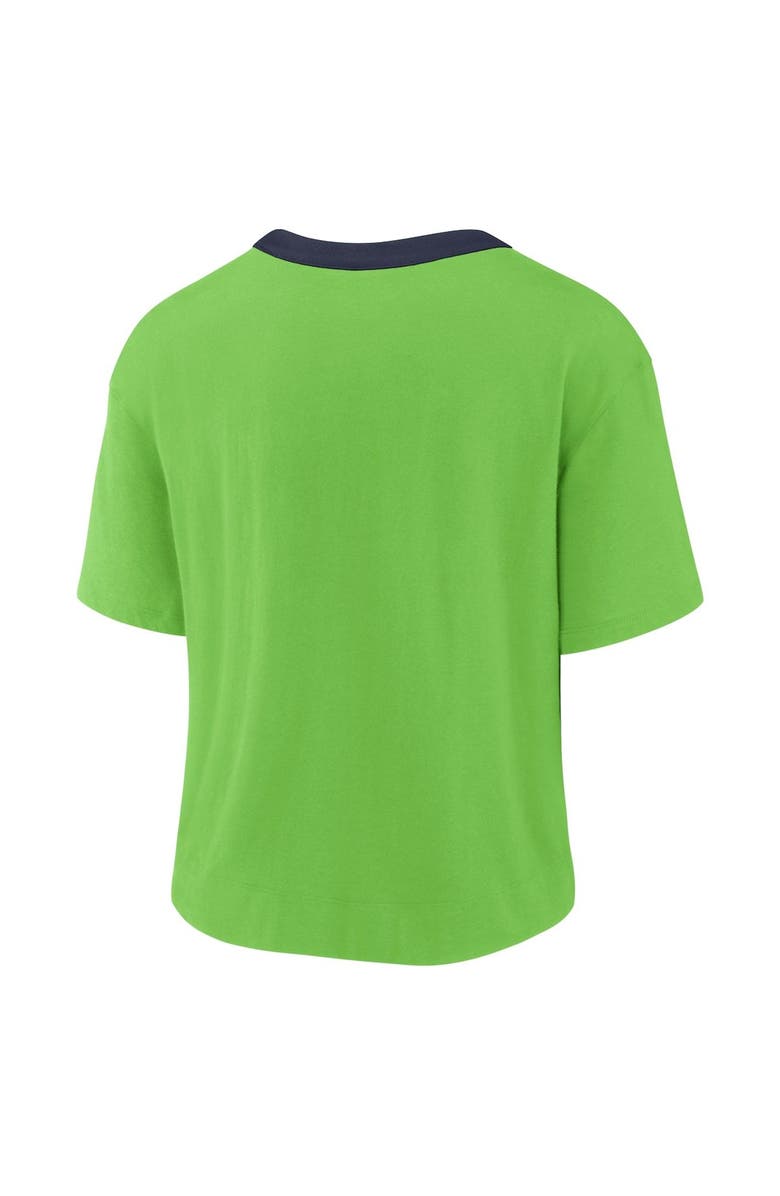 Nike Women's Nike Neon Green Seattle Seahawks High Hip Fashion Cropped Top, Alternate, color, 