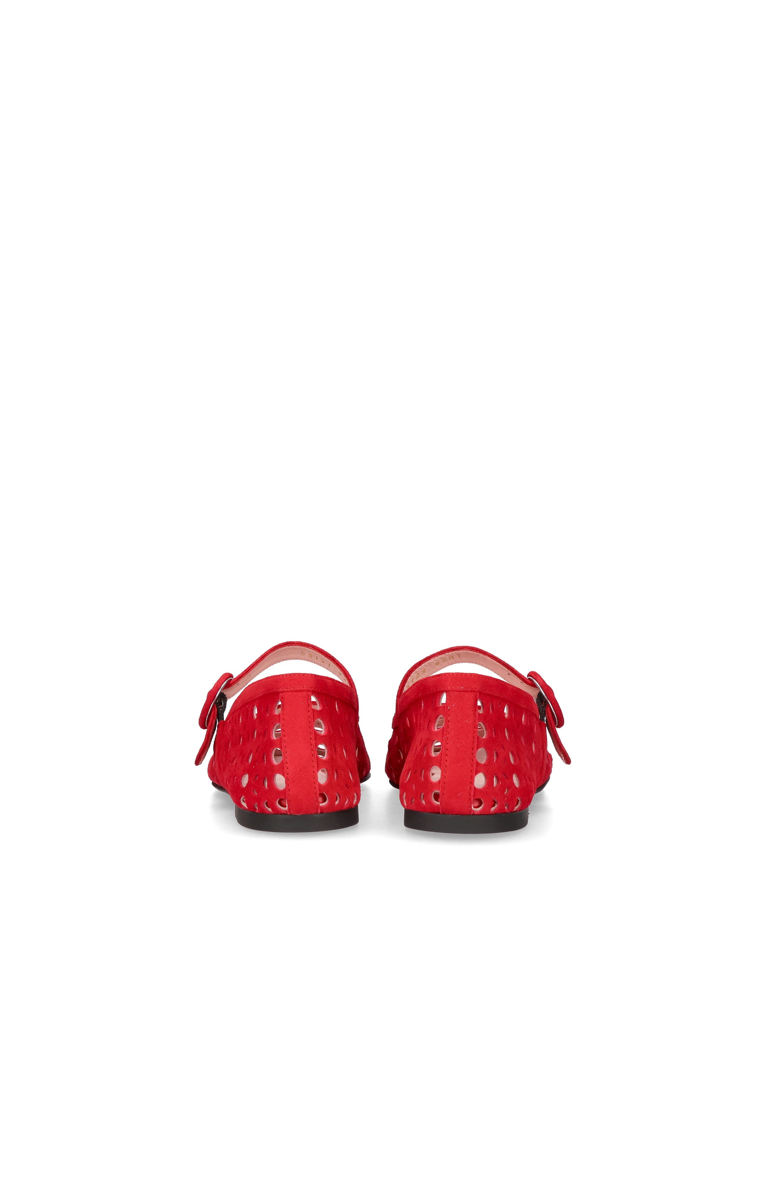 Suede Die Cut Mary Jane, Alternate, color, Red