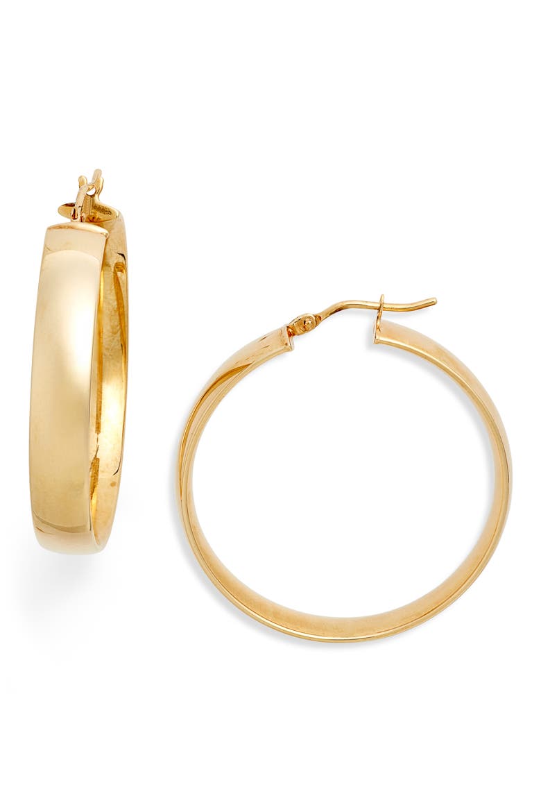 Luxe 14K Gold Hoop Earrings (Nordstrom Exclusive), Main, color, YELLOW GOLD