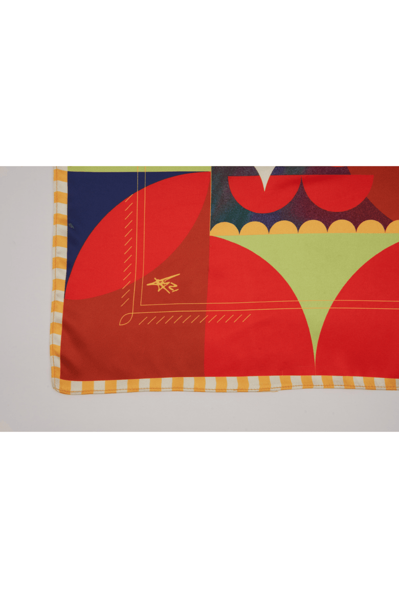 Vision | 28" Mulberry Silk Furoshiki Gift Wrap by Essery Waller, Alternate, color, Red