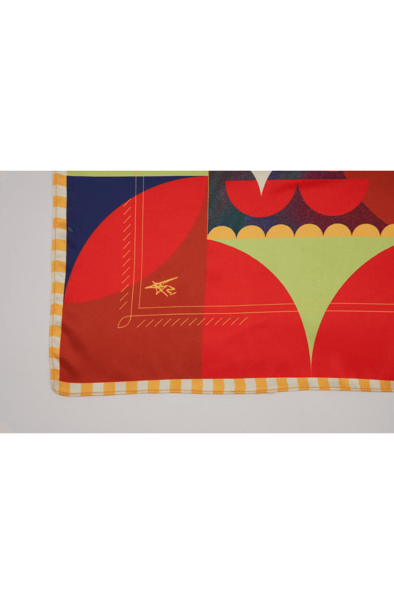 Wrappr Giftwrap Vision | 28" Mulberry Silk Furoshiki Gift Wrap by Essery Waller, Alternate, color, Red