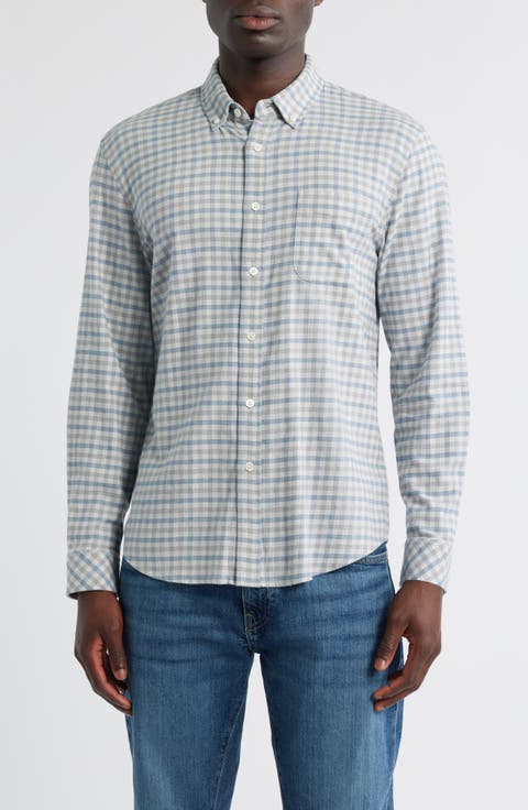Vance Check Cotton Blend Button-Down Shirt