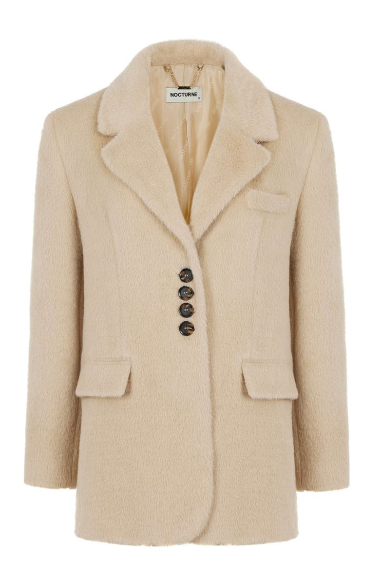 Nocturne Faux Fur Double-Breasted Jacket, Alternate, color, 