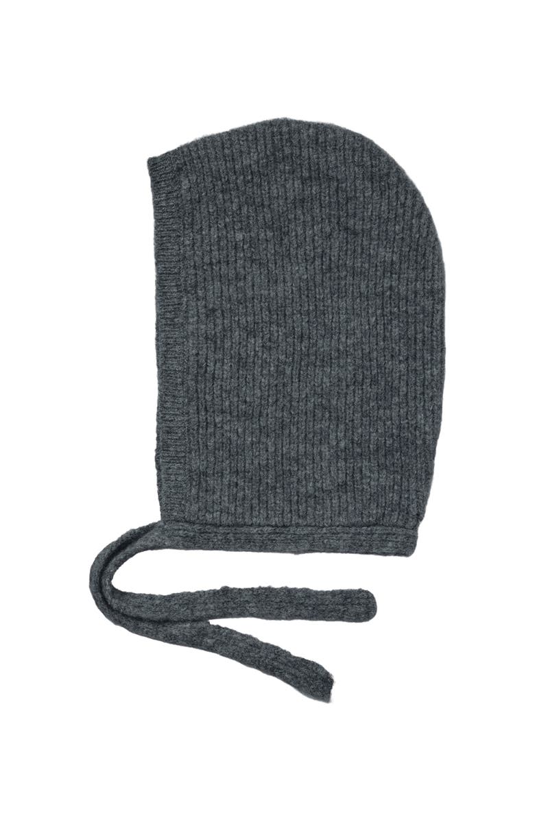 HYER GOODS Upcycled Alpaca Wool Tie Balabonnet, Main, color, Charcoal Grey