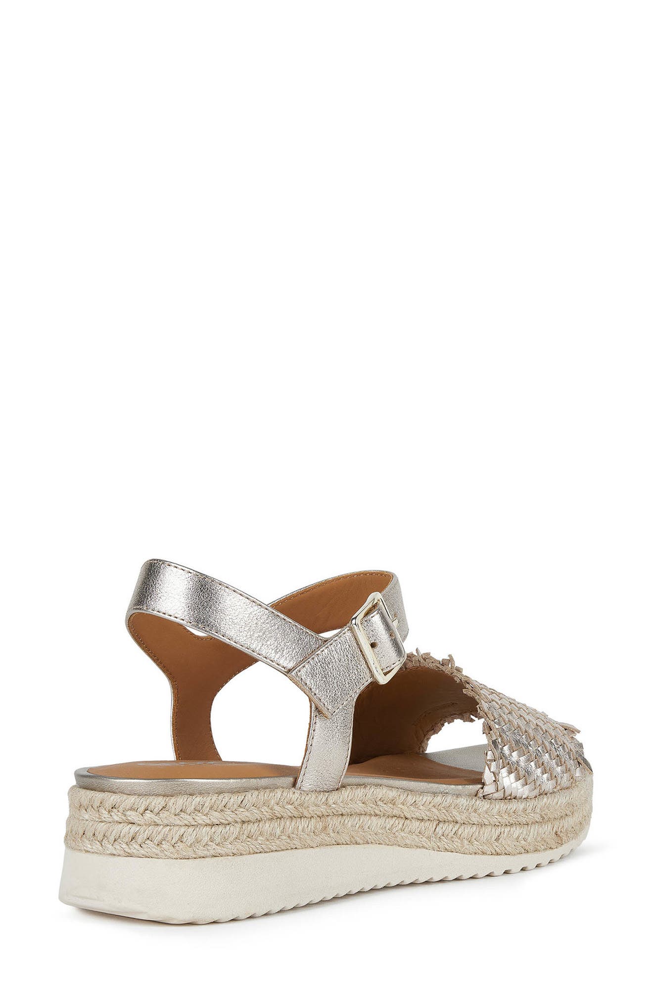 Geox Woven Ankle Strap Sandal, Alternate, color, 