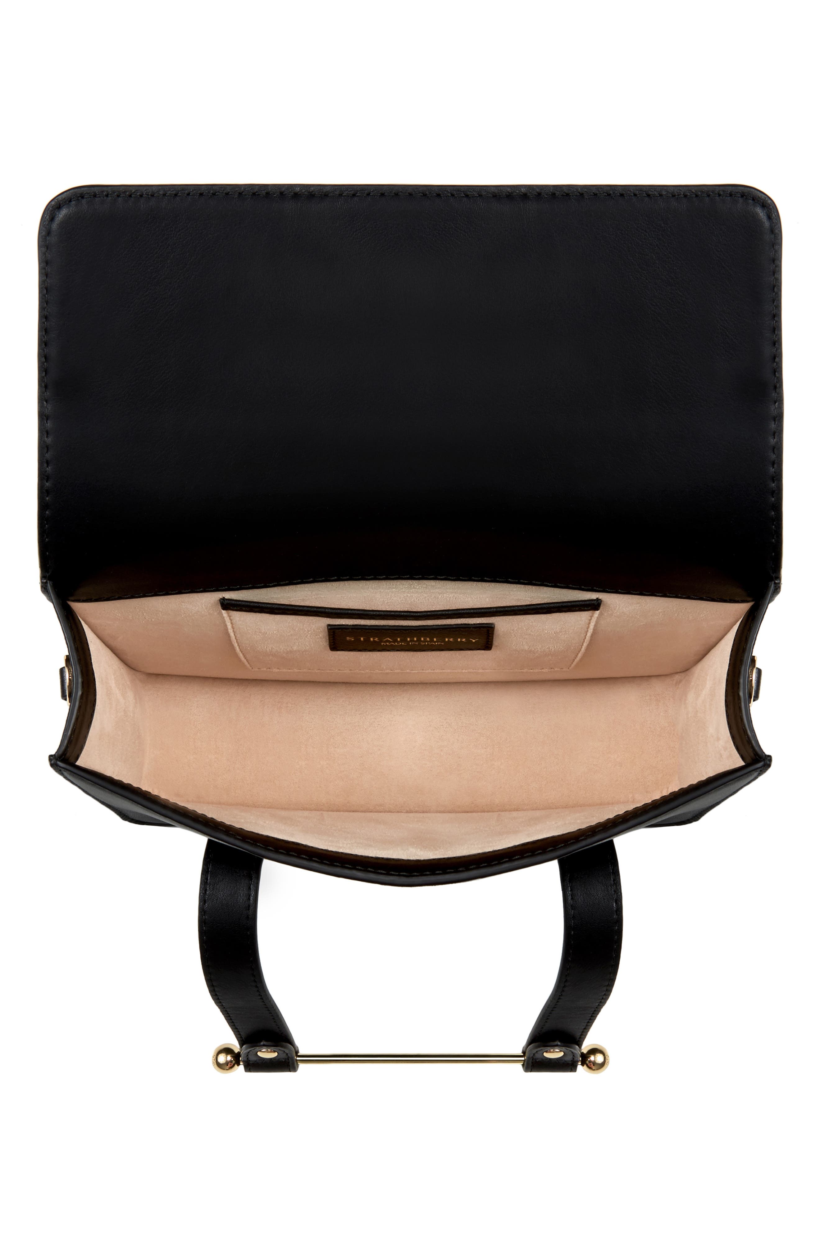 MC Mini Leather Crossbody Bag, Alternate, color, BLACK