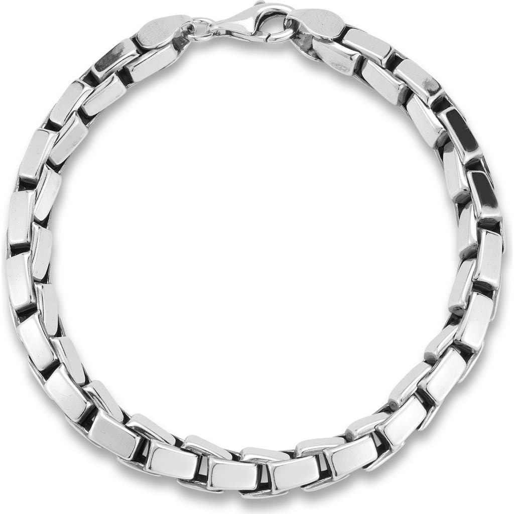 Yield Of Men Box Chain Bracelet In Silver