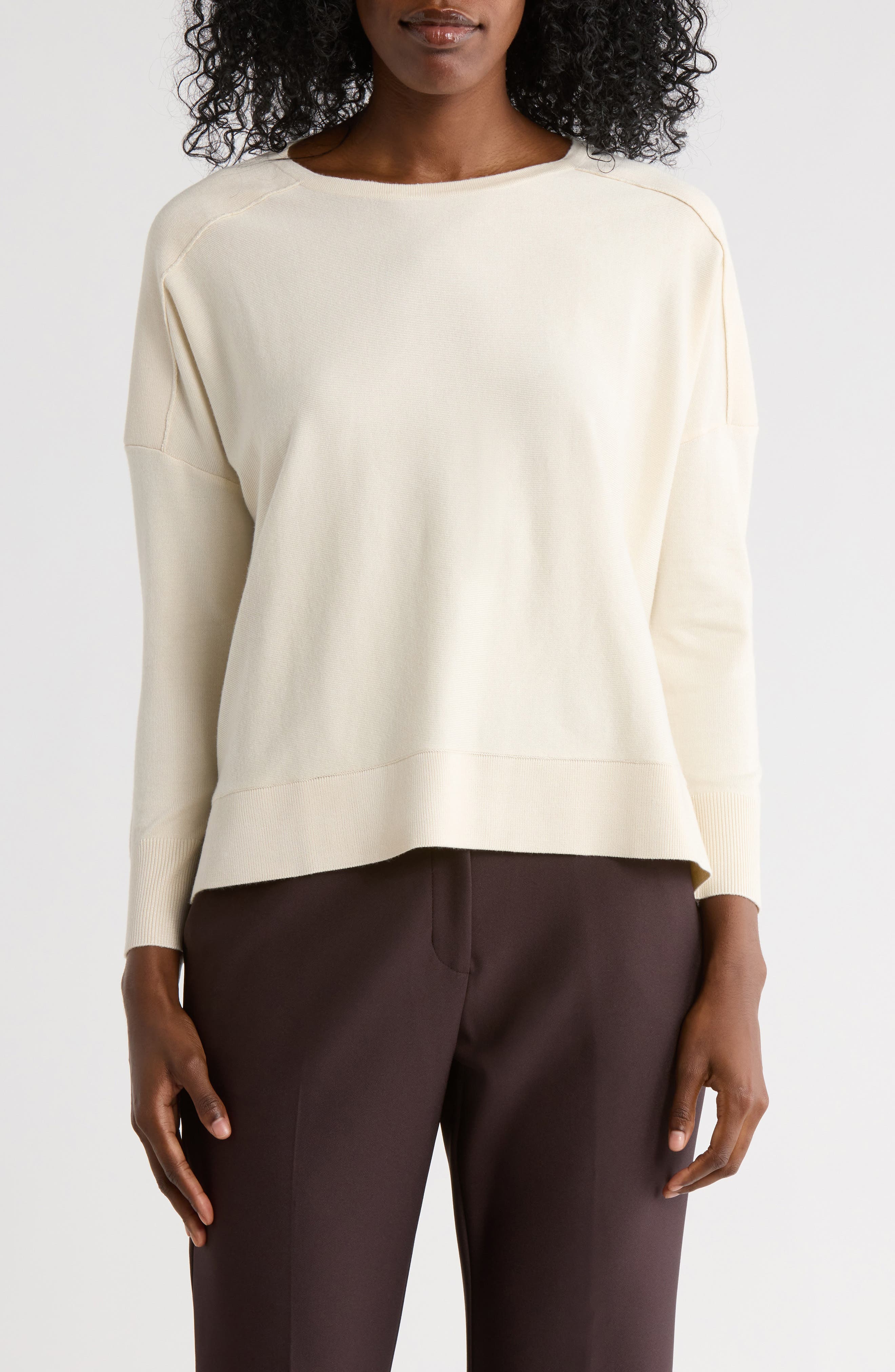 Drop Shoulder Tunic Sweater - image 5