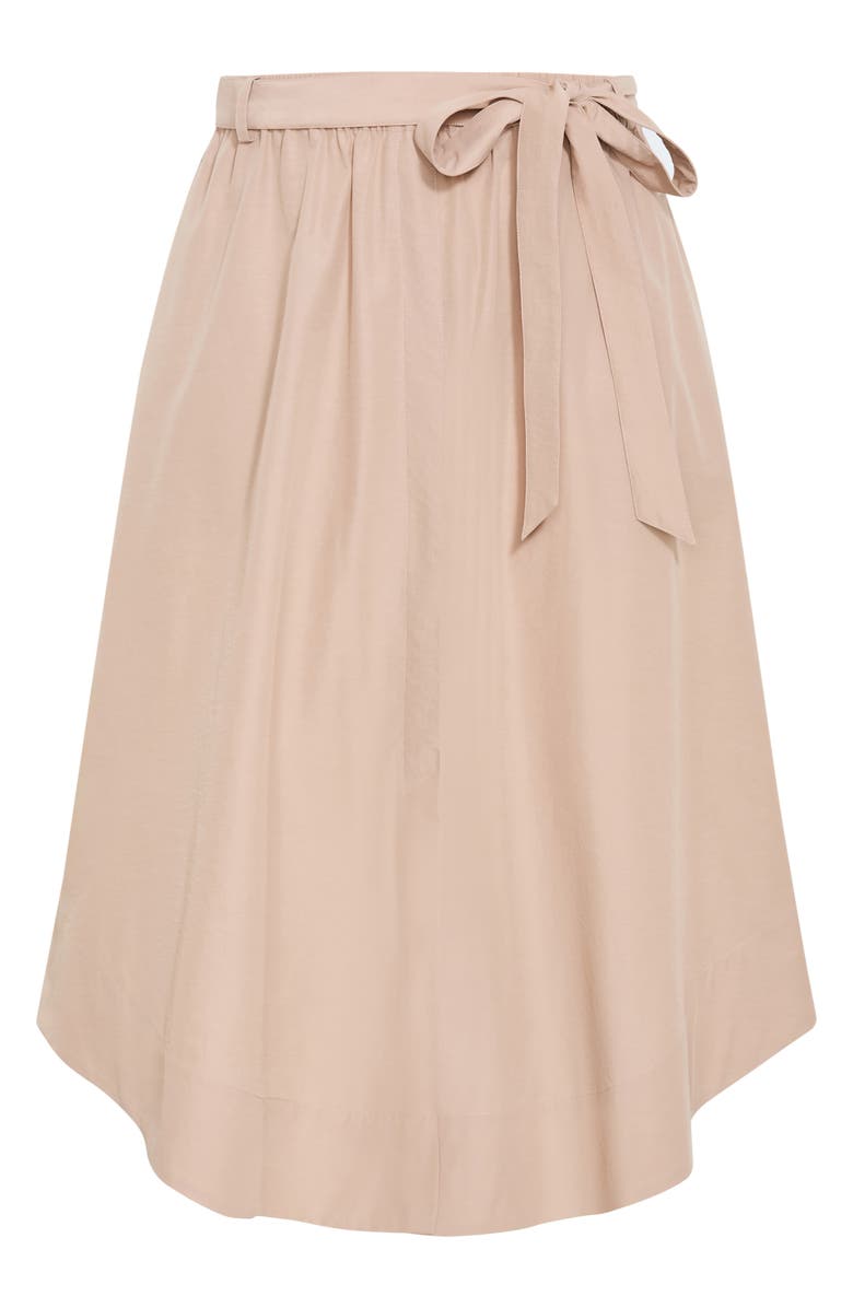 City Chic Ally Midi A-Line Skirt, Alternate, color, Taupe