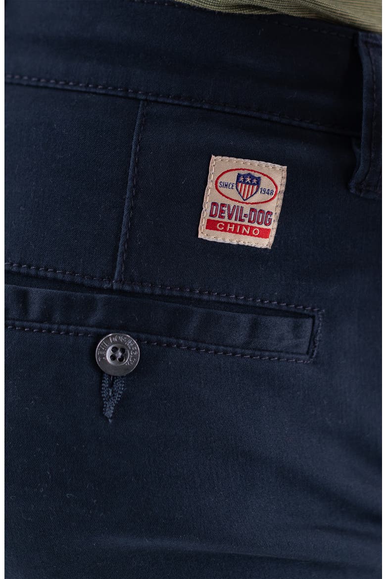 Slim Fit Flat Front Sateen Twill Chinos, Alternate, color, NAVY