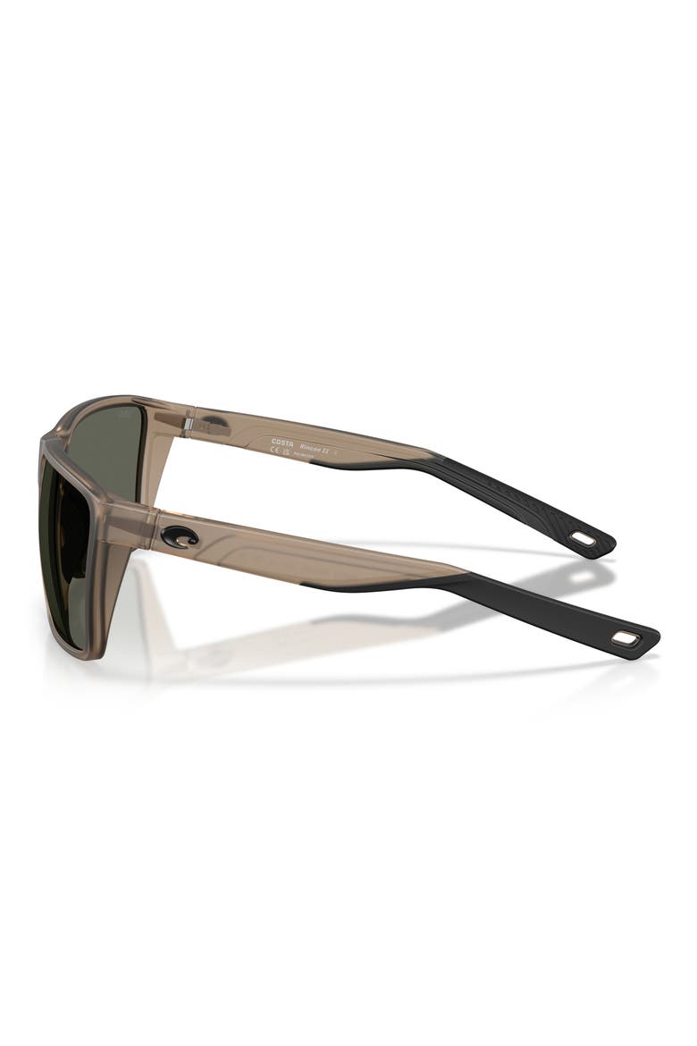 Rincon II 64mm Polarized Oversize Rectangular Sunglasses, Alternate, color, MATTE BROWN SMOKE / GRAY 580G