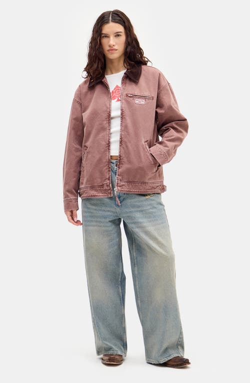 Bdg Urban Outfitters Luca Canvas Chore Jacket In Dusty Pink