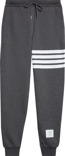 フィットネスボトムス Thom Browne Dark blue cotton joggers Thom Browne Jogger Navy Cotton Pants - Dark Blue
