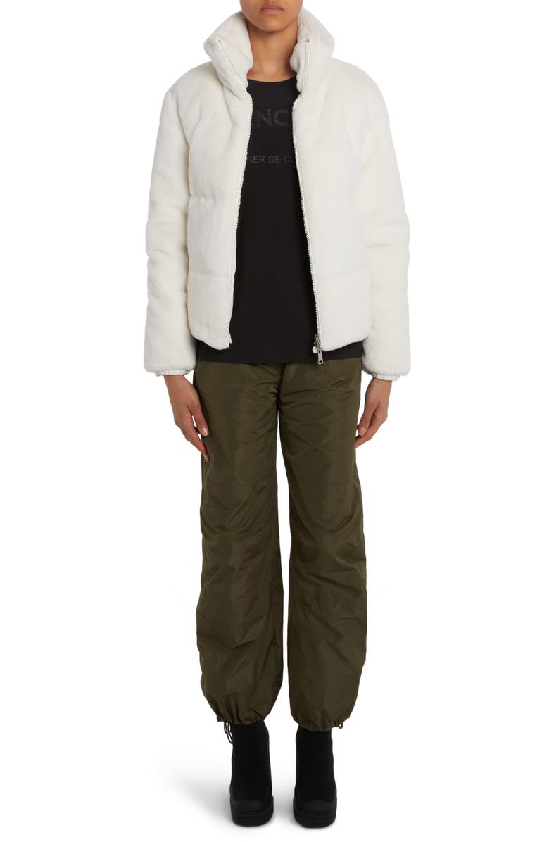 Moncler Pluvier Fleece Puffer Jacket, Alternate, color, White
