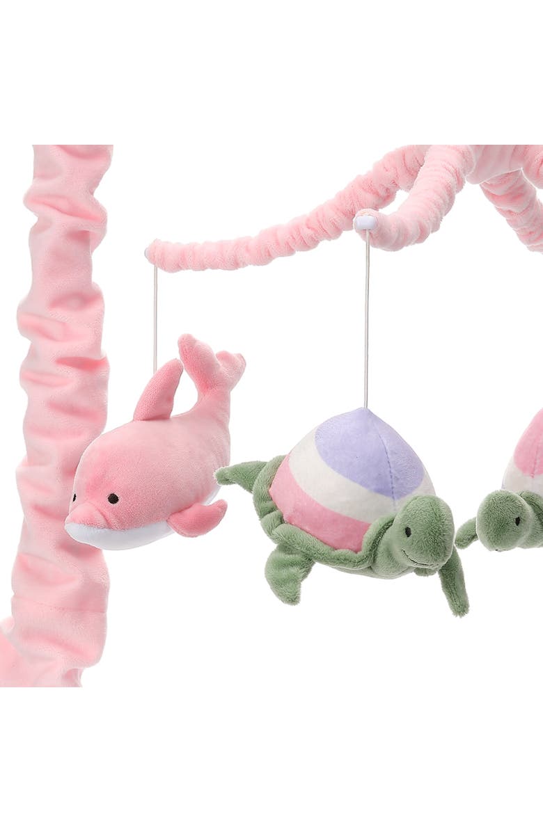 Lambs & Ivy Sea Dreams Dolphin/Turtle Musical Baby Crib Mobile Soother Toy, Alternate, color, Pink
