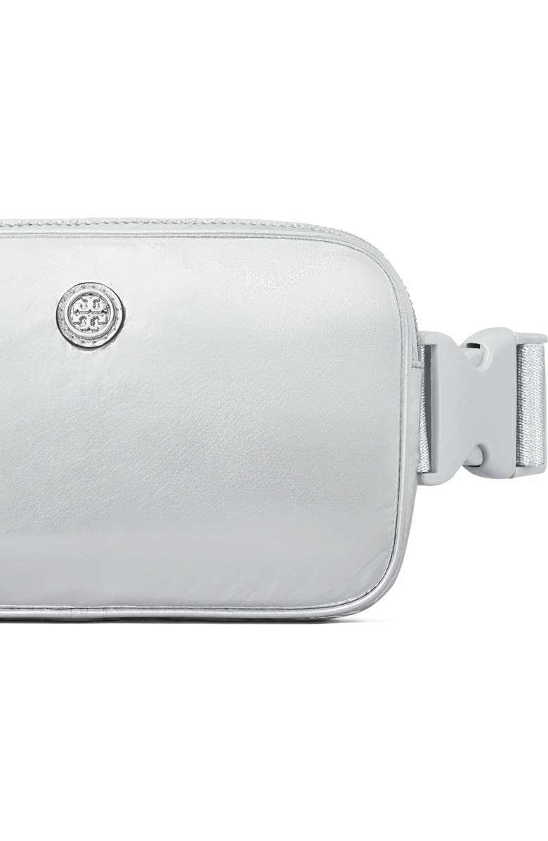 Tory Burch Virginia Metallic Nylon Belt Bag, Alternate, color,