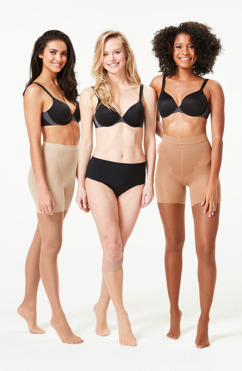 SPANX<sup>®</sup> SPANXshape<sup>™</sup> Mid-Thigh Sheers, Alternate, color, Black