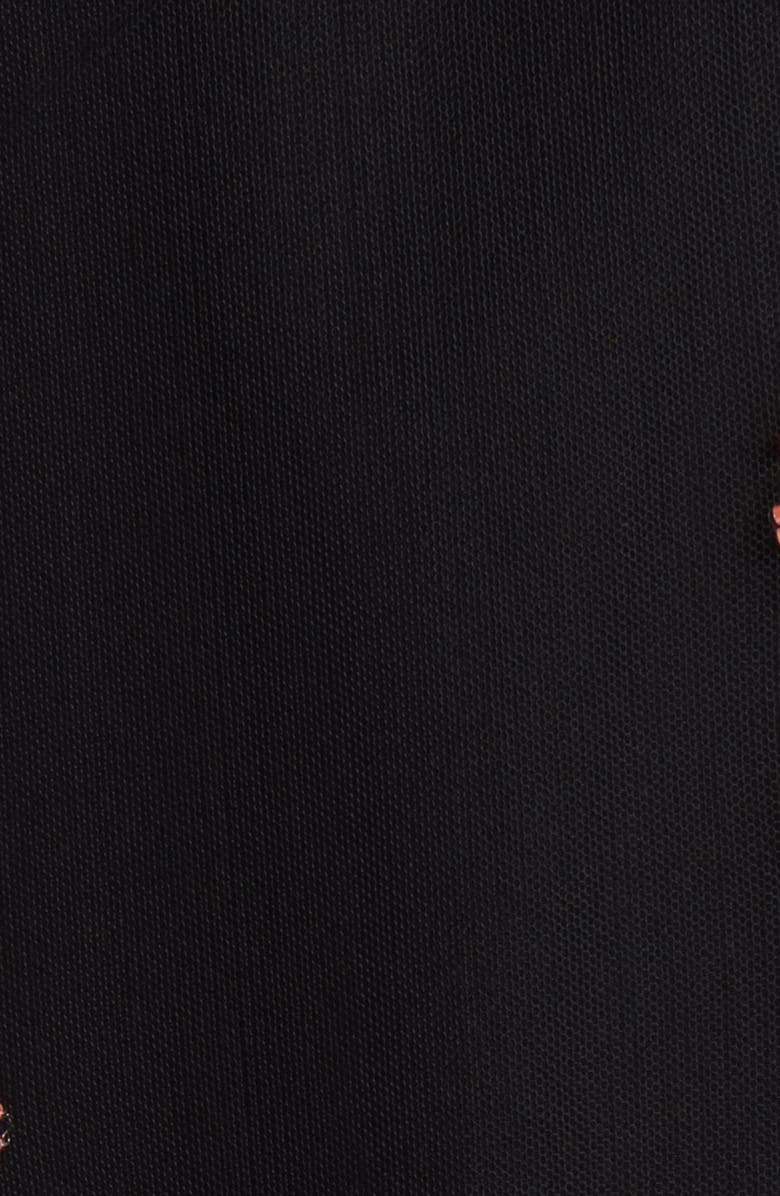 Anne Klein Floral Bead Embroidered Sleeveless Shift Dress, Alternate, color,