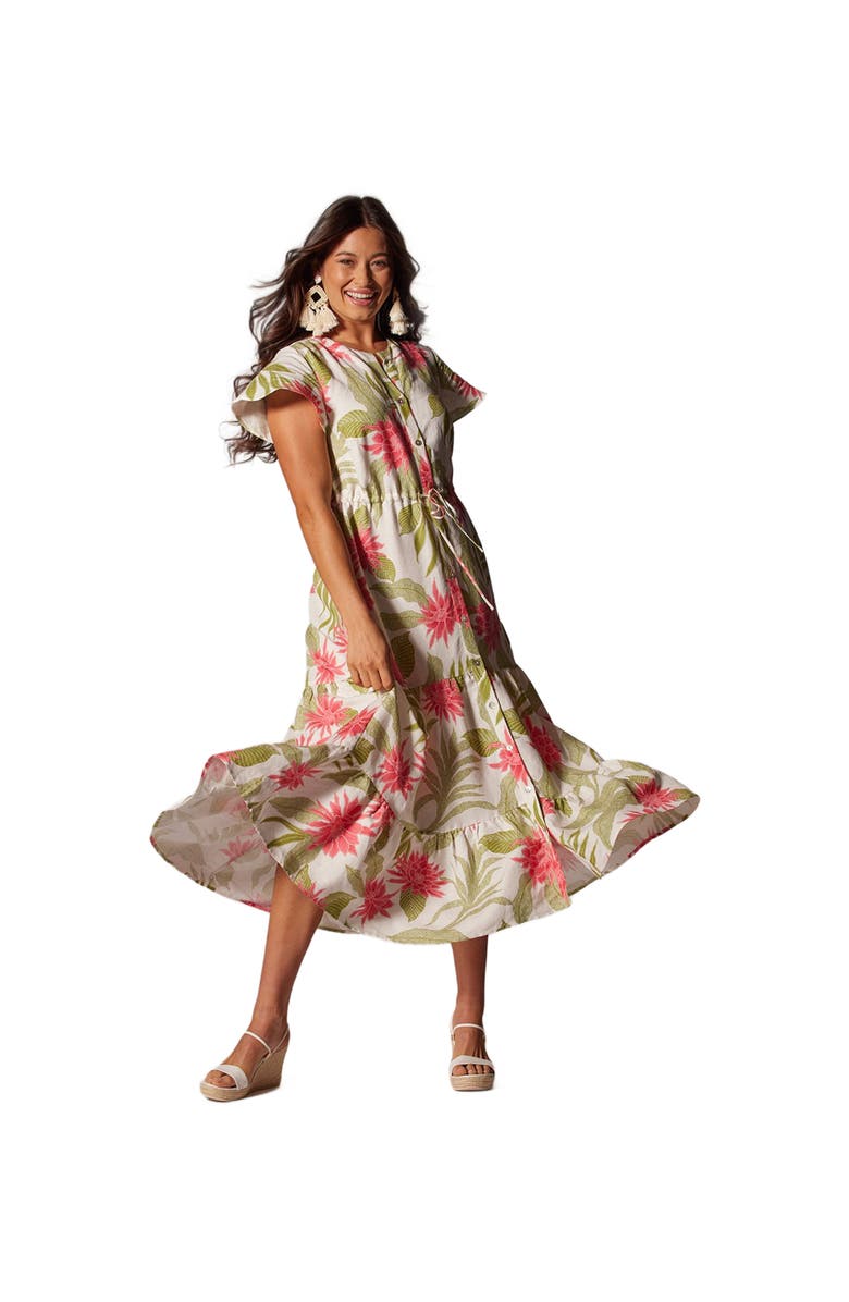 Tori Richard Full of Life Lavinia Dress, Main, color, Coral