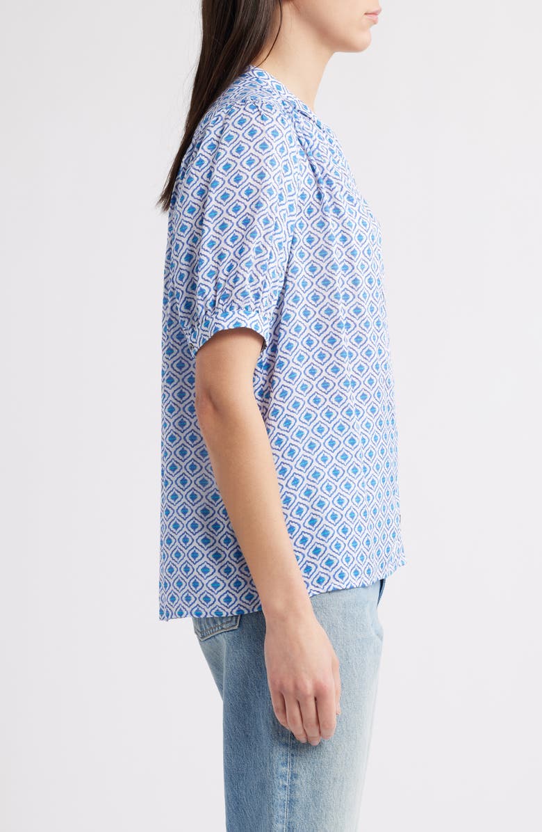 Hatley Painted Petals Ivy Modal Button-Up Top, Alternate, color, 