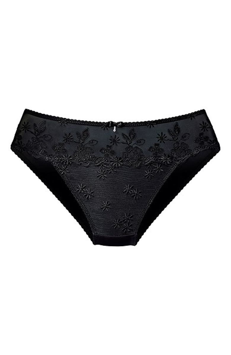 LASCANA Women's Floral Lace Hipster Panty, Alternate, color, Black