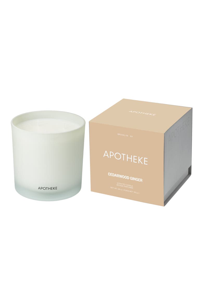 Cedarwood Ginger Three-Wick Scented Candle, Main, color, NO COLOR