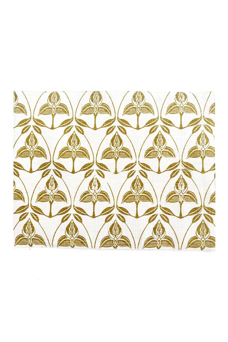 Orchid Set of 4 Placemats, Main, color, CHARTREUSE