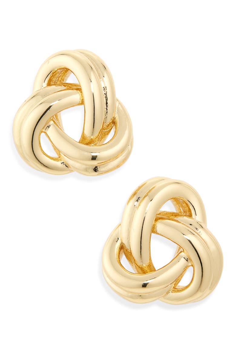 Madeline Knot Earrings, Main, color, GOLD