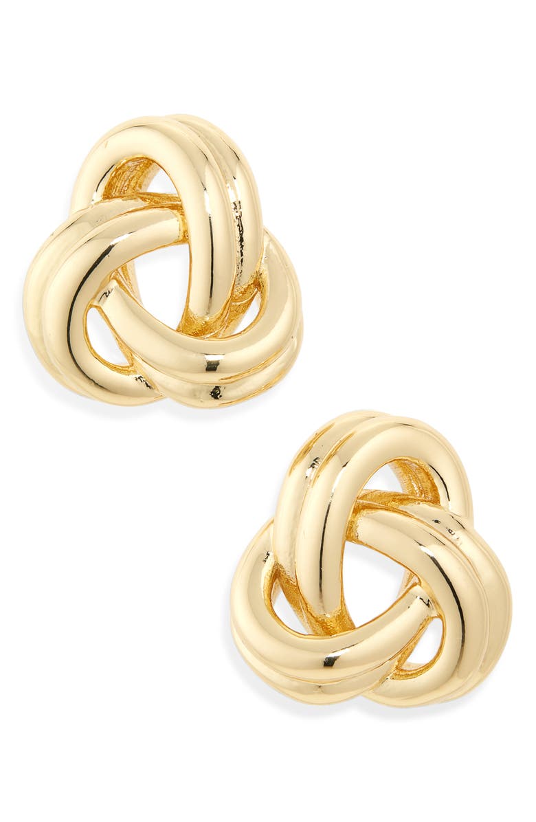 BaubleBar Madeline Knot Earrings, Main, color, Gold