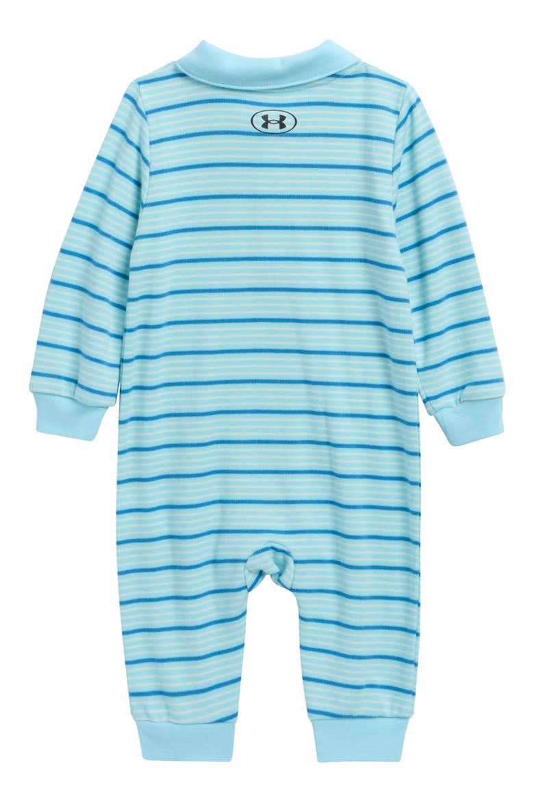 Stripe Cotton Blend Polo Coverall, Alternate, color, OPAL BLUE