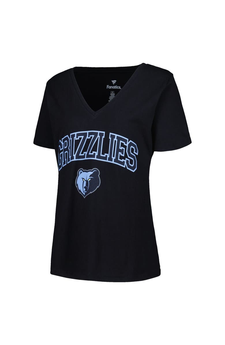 PROFILE Women's Profile Black Memphis Grizzlies Plus Size Arch Over Logo V-Neck T-Shirt, Alternate, color, Black