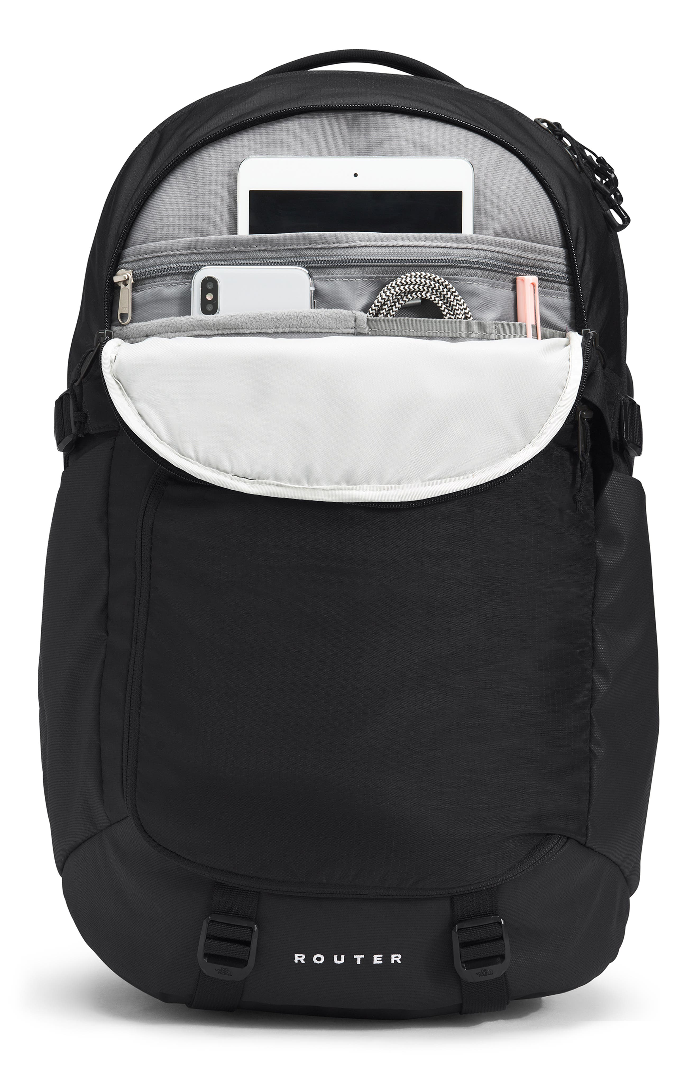 The North Face Router Water Repellent Nylon Ripstop Backpack, Alternate, color, 