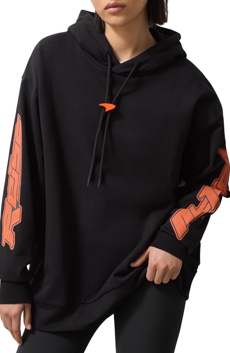 Reiss x McLaren Zak Oversize Hoodie, Main, color, Black
