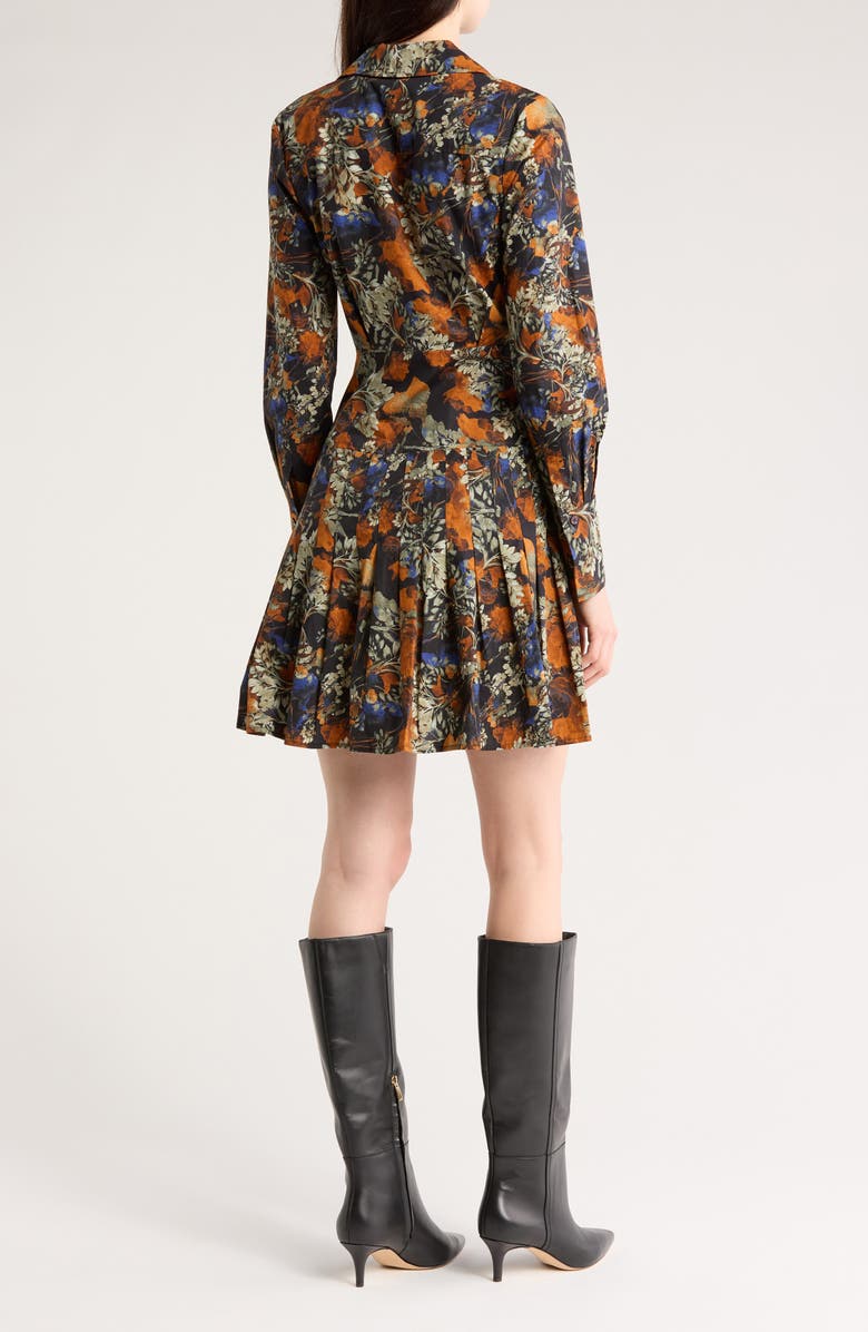 Derek Lam 10 Crosby Laney Long Sleeve Pleated Shirtdress, Alternate, color,