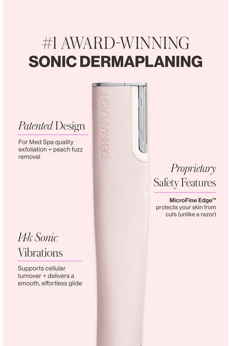 LUXE+ Anti-Aging Sonic Dermaplaning + Peach Fuzz Removal Set, Alternate, color, BLUSH
