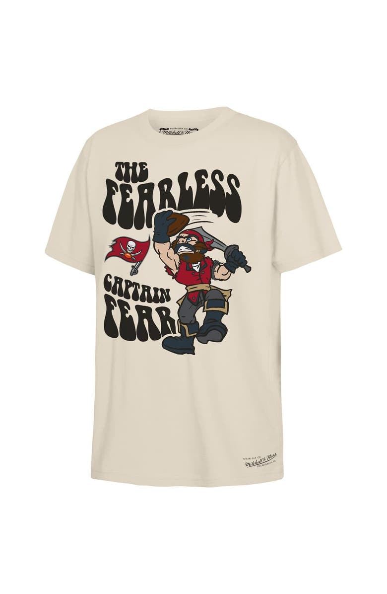 Mitchell & Ness Youth Mitchell & Ness Cream Tampa Bay Buccaneers Captain Fear Mascot T-Shirt, Alternate, color, Cream